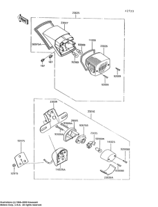 VN750 Taillight unit ass`y