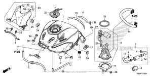 CBR300R Топливный бак