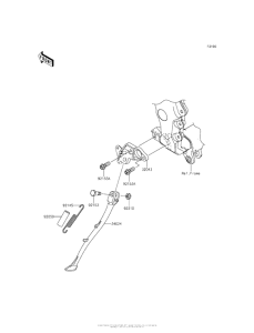ZX1400 Подножка