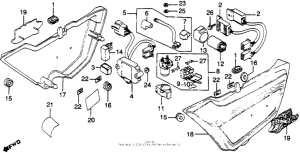 CB900 Side cover + spark unit + rectifier
