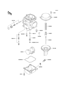 EX250 Карбюратор в разборе