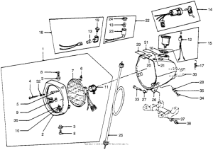 PA50 Headlight + speedometer