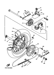 TTR50E Rear wheel complete assy
