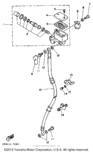 YSR50D Главный тормозной цилиндр