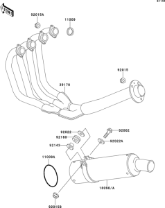 ZX400 Глушитель