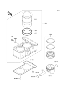 EL250 Цилиндр и поршни