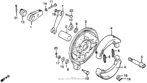 CB400 Задний тормоз