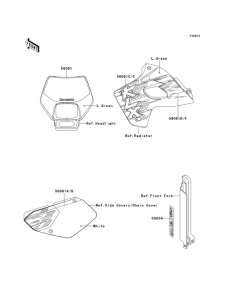  Decals(green)(klx650-c3)