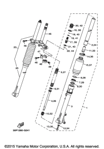 TTR125LEG Передняя вилка