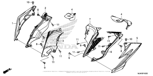 CB500F (ABS) Обтекатель средняя часть