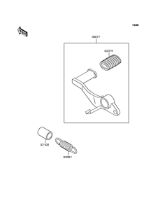 ZR250 Педаль тормоза