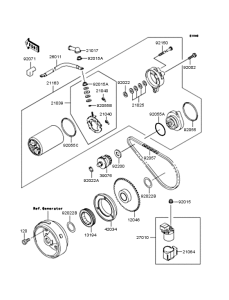 BJ250 Starter motor / starter clutch