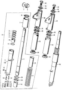CB350 Cb front fork k3