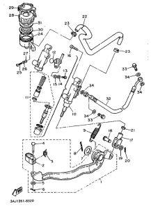 XT600Z Задний торм цилиндр