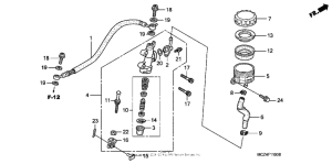 CB900F Задний тормозной цилиндр