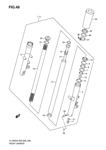 VL1500 Передняя вилка