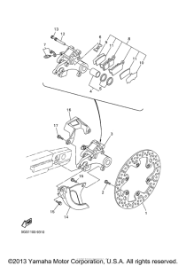 WR400FM Задний суппорт