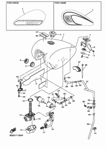 XVS950CUD Топливный бак