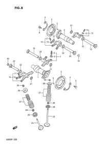 VX800 Распредвал -клапана