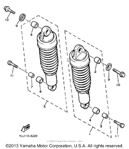 YX600TC Амортизаторы задние
