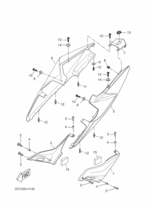 YZF-R125 Боковые обтекатели