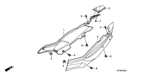 CBF150 Задний обтекатель