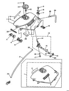 TZR125 Топливный бак