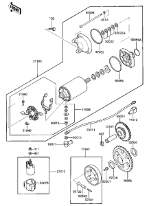 ZX600 Starter motor / starter clutch