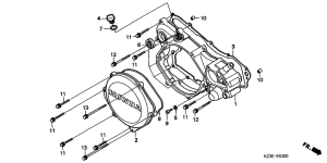 CR250R Крышка картера правая