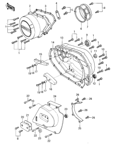 KZ400 Крышки двигателя