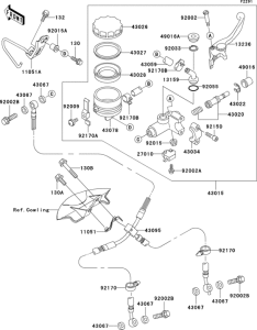 ZX600 Главный тормозной цилиндр