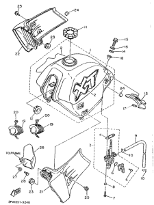 XT600H (33.OKW) Топливный бак