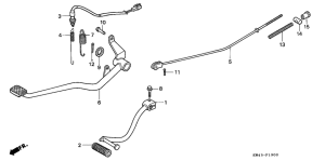 CD250 Brake pedal assy