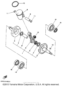 YZ80A Crankshaft-piston