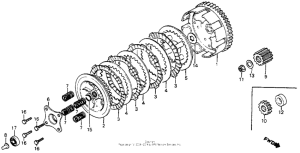 CR80R Сцепление