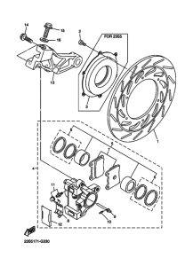 XVS1100A XVS11ACEX Задний суппорт