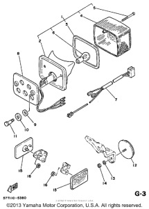 XT350NC (CA ED.) Фонарь