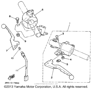 YSR50A Handle switch-lever