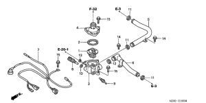 GL1500CD Water pipe / thermostat