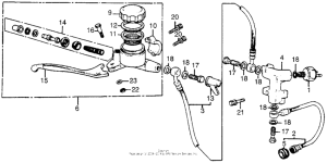CB550 Master cylinder + brake hose