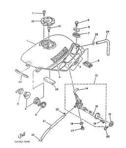 TZR80 Топливный бак