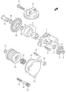 DR-Z400 Маслонасос