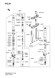 RM-Z250 Вилка передней оси
