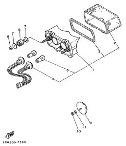 TZR80 Piloto trasero