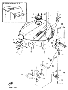 FZR1000 Топливный бак