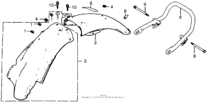 CB550 Задний бампер