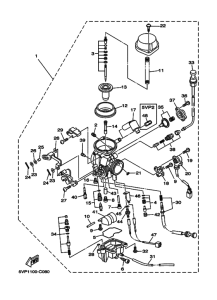 XV1700AT XV17ATS Carburetor assy