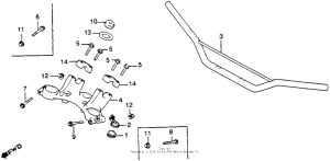XR250 Handebar + top bridge
