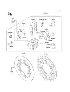 KX100 Передний тормоз