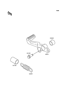 ZX250 Педаль тормоза